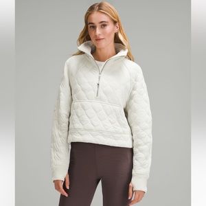 Lululemon Scuba Oversized Quilted Half Zip - XS/S - Bone